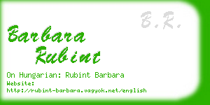 barbara rubint business card